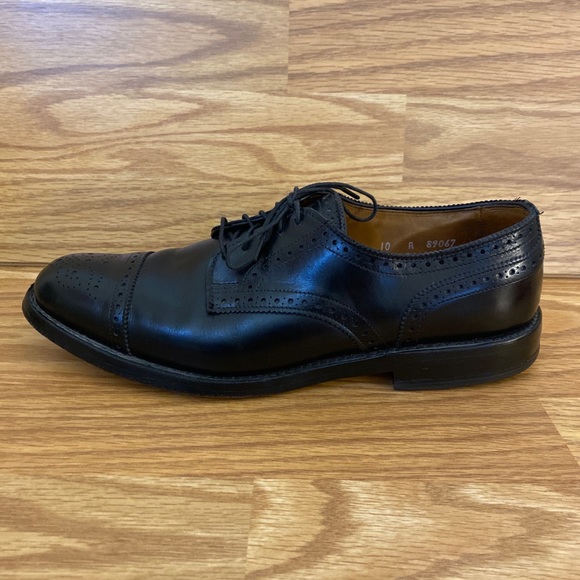 Allen Edmonds Lexington Brogue Cap Toe Oxford Black Men’s Size US 10 A EUC - Picture 8 of 11